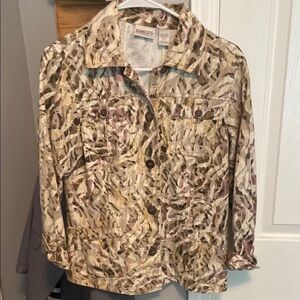 Chico's Earthy Tones Abstract Jacket